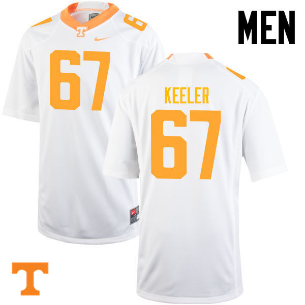 Men #67 Joe Keeler Tennessee Volunteers College Football Jerseys-White - Click Image to Close
